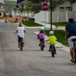 Family Riding on Bicycle