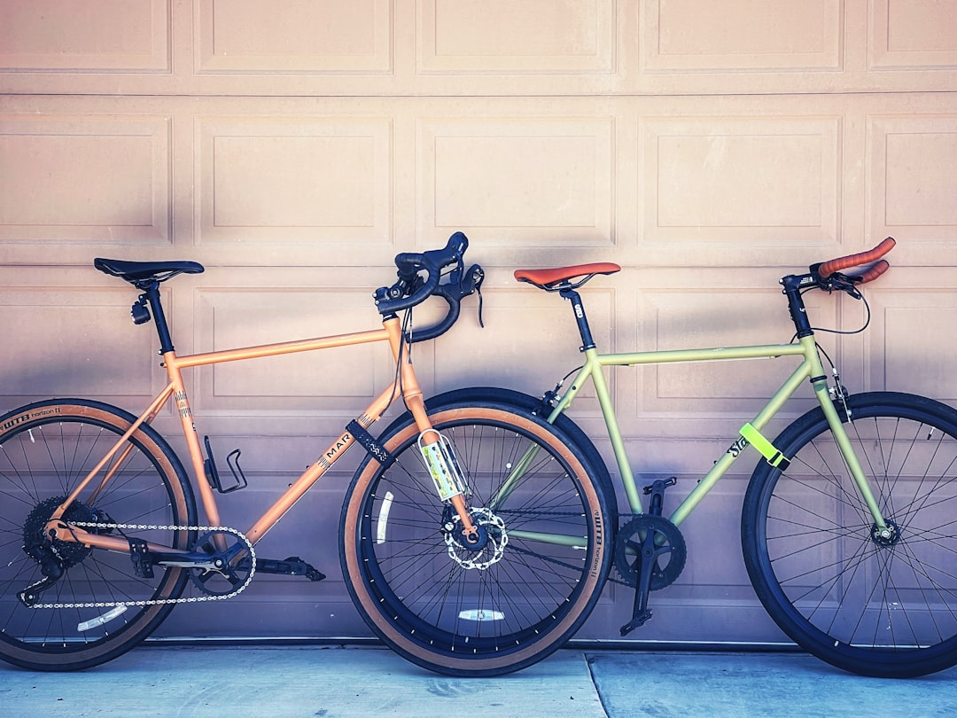 two bikes parked next to each other